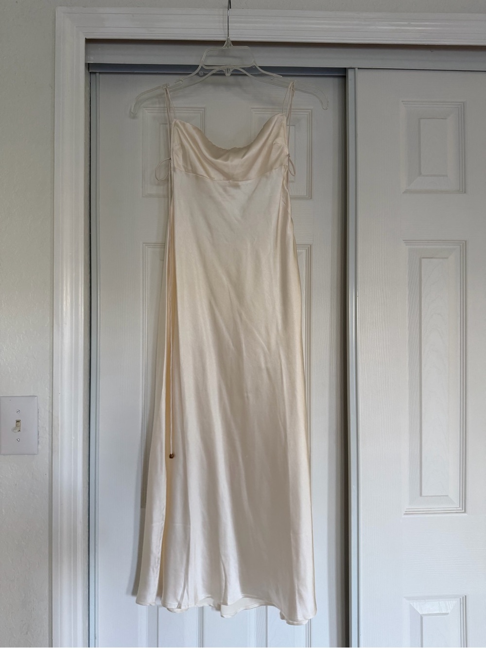 Silky Ivory Slip Dress